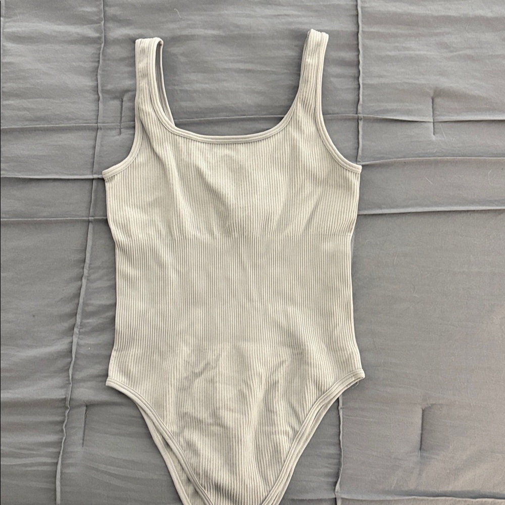 Baby blue Ribbed Bodysuit